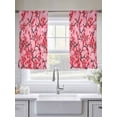 thumbnail image 5 of Chinese Flowers Sheer Curtains 45 Inch Length 2 Panels Set Window Treatments, Spring Pink Peach Blossoms Floral Rod Pocket Semi Curtains for Living Room/Bedroom/Kitchen Décor, 104"W x 45"L, 5 of 7