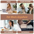 thumbnail image 4 of Bentgo Heat - Electric Lunch Bag & Food Warmer for Reheating Meals in Car, at Work & More - Heated Lunch Box Warmer for Adults, Students & Shift Workers, 12V/24V Auto & 120V Wall Cords (Sand), 4 of 7