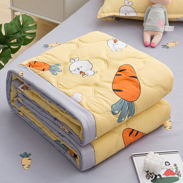 Summer Cotton Quilt Thin Duvet Insert Cool Blankets for Childs Adults