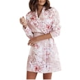 thumbnail image 2 of FcBaudy Robe à Manches Longues à Col Rabattu, Robes de Printemps pour Femmes, Robes pour Femmes Veste Décontractée et Tendance pour Femmes à Col Rabattu Manteau à Manches Longues Vêtement d'Extérieur Blazer Robe pour Femme, 2 of 9