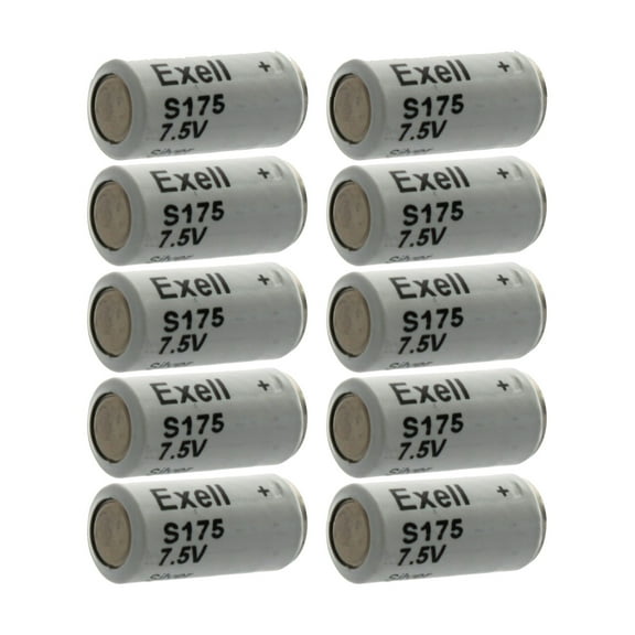 10x Exell S175 Silver Oxide 7.5V Battery TR175S, MN175, A175