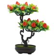 thumbnail image 3 of Árbol frutal artificial Bonsai Adorno de mesa Simulación realista y robusta en maceta Fresa, 3 of 9