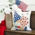 thumbnail image 4 of Independence Day Throw Pillow Covers 16x16 Set of 4 Memorial Day 4th of July American Gnome Home Decor for Patio Couch Chair Sofa Decorations, 4 of 5