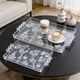 thumbnail image 1 of Bandeja acrílica para servir con asas | Juego de 2 piezas para desayunos en la cama, aperitivos y snacks para fiestas | Borde elevado a prueba de fugas para un transporte seguro, 1 of 8