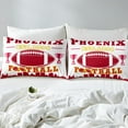 thumbnail image 4 of Erosebridal Sport Football Bed Sheets Set Queen Size,Ball Game Bedding Sets Queen Size,Rugby Room Decorative(Phoenix),Lightweight,4 Pieces, 4 of 7