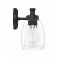 thumbnail image 6 of Craftmade Henning 3 Light Vanity, Clear Glass, Flat Black, 12724FB3, 6 of 11