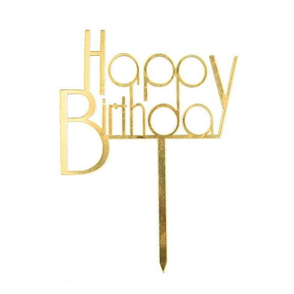 O'Creme Happy-Birthday-with-One-Y Flexible-Acrylic Cake Topper