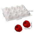 thumbnail image 3 of 12 Cavity Raspberry Silicone Mold Chocolate Candy, Food-Grade Non-Stick 3D Berry Cake Ice Cube DIY Baking Pan, 3 of 11
