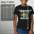 thumbnail image 5 of Boy's Minecraft Happy Birthday Steve and Alex Graphic Tee Black Small, 5 of 10