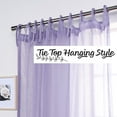 thumbnail image 2 of Quality Home Faux Linen Tie Top Curtains, 2 of 4