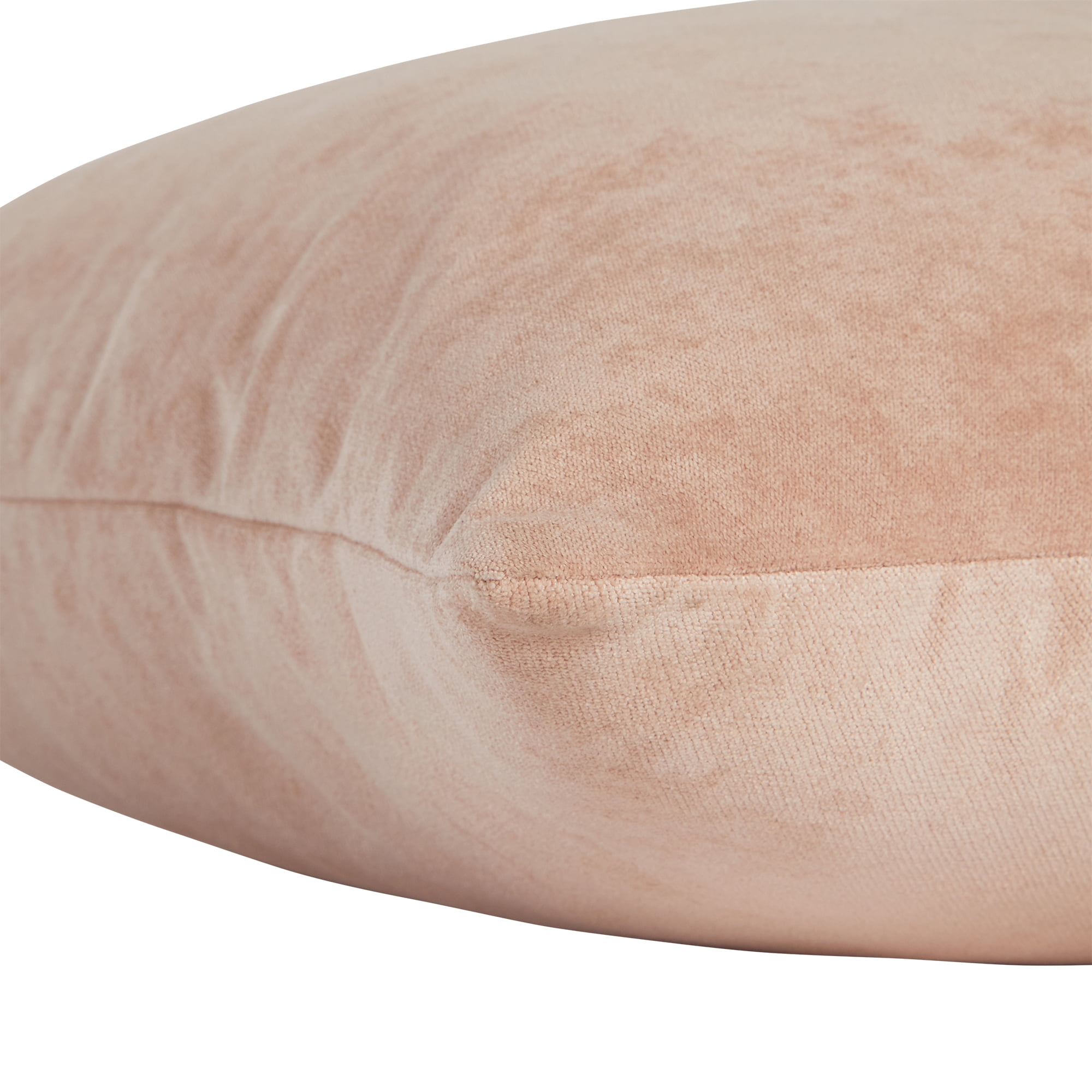 Greendale Home Fashions 24-in Rosedust Velvet Throw Pillow Cover