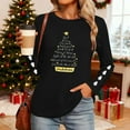 thumbnail image 4 of HOMBOM Long Sleeve Shirts for Women Black Holiday Graphic Christmas Ugly Christmas Womens T Shirts Xmas, 4 of 9
