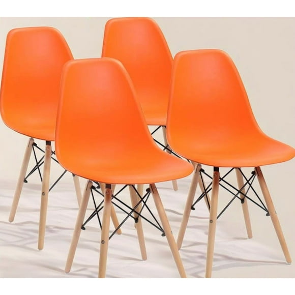 Brenza Orange Eiffel Chair-Set of 4