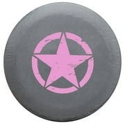 SpareCover br-wrJL-STAR-32-PINK PINK Jeep Star Brawny Series 32" Tire Cover for 2018 Wrangler JL with Rear View Camera replaces 82215434