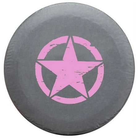 SpareCover br-wrJL-STAR-32-PINK PINK Jeep Star Brawny Series 32" Tire Cover for 2018 Wrangler JL with Rear View Camera replaces 82215434