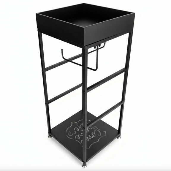 Police Hanger, Police Gear Rack with 3 Hook, 120 Lbs Capacity, 4" Deepened Top Cover, Thin Black Line Flag, Safety Police Office Storage
