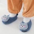 thumbnail image 4 of Baby Shoes Size 12 For 6 Months-12 Months Winter Children Boys And Floor Flat Bottom Non On Plush Warm And Comfortable Cute Cartoon Bear Toddler Sneakers Blue, 4 of 7