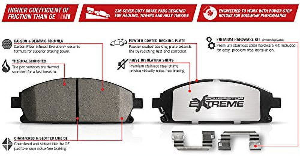 Power Stop Rear Z36 Truck & Tow Brake Pad Set Z36-1707
