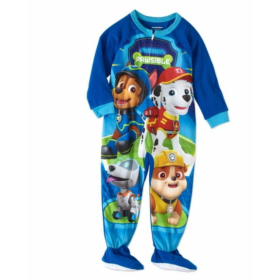 Nickelodeon Paw Patrol Footed Sleeper Blanket Pajama Boy Size 5T