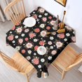thumbnail image 2 of Pioneer Flower Floral Print Pattern Square Tablecloth, Waterproof Wipeable Spillproof Washable Table Cover for Home Kitchen Party and Daily Decor 60"x60", 2 of 6