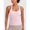 thumbnail image 2 of Musculosa CRZ YOGA sin costuras acanalada con espalda en Y color rosa fresa XS, 2 of 5