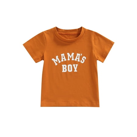 

Bagilaanoe Toddler Baby Boys Girls Casual T-shirt Summer Letter Print Short Sleeve Round Neck Tops