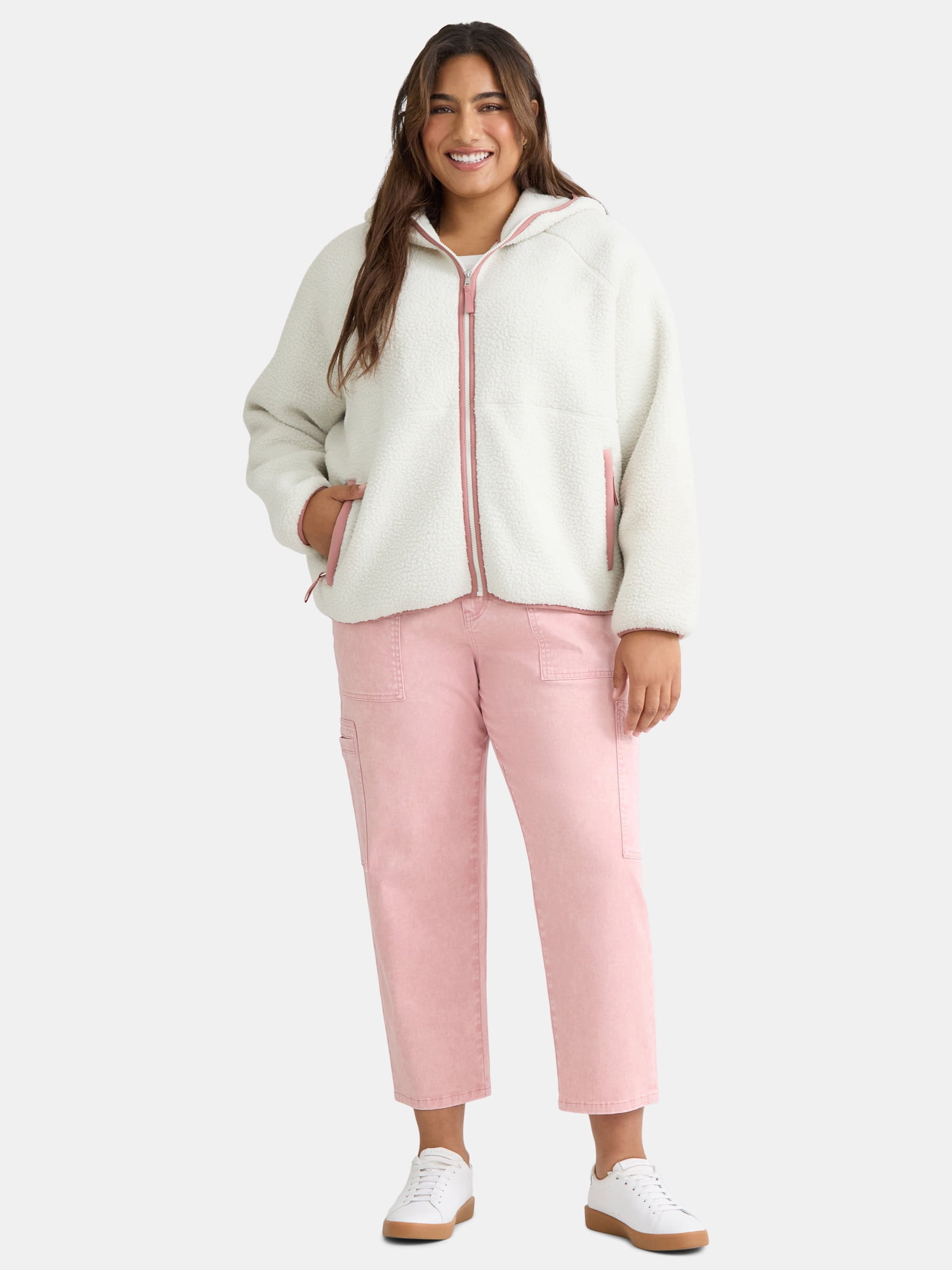 Terra & Sky Women's Plus Size Utility Pant, Sizes 14W-22W