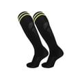 thumbnail image 2 of Ticikt Men's Knee-High Soccer Socks, Breathable Striped Long Athletic Socks for Sports,Black2, 2 of 4