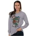 thumbnail image 3 of No Regrets Skull Snake Rose Tattoo Plus Size Long Sleeve Graphic Tee Shirt Brisco Brands 2X, 3 of 5