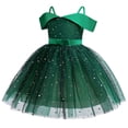 thumbnail image 5 of XZNPDUCQ Girls Summer Floral Ruffle Sleeve Tie Back Vintage Toddler Birthday Tea Party Dress,cute party Wedding Princess Dress (4-5 Years,Green), 5 of 8