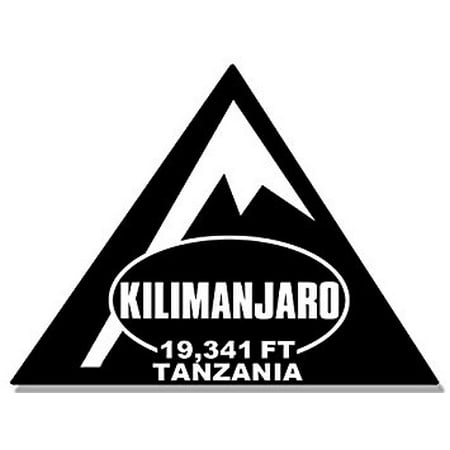TRIANGLE Shaped KILIMANJARO Sticker Decal (rv climb hike tanzania) 3 x 4