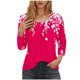 thumbnail image 1 of Blusas para las Mujeres Casual, 3/4 Manga Floral Estampado Camiseta de Moda Top Hecho de Poliéster Transpirable Suave para el Uso Diario de Primavera Otoño, Tops de Blusa para las Mujeres, 1 of 7