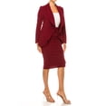 thumbnail image 3 of Women's Chic 2-Piece Suit Set - Open Front Blazer and Matching Pencil Skirt, 3 of 6