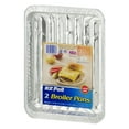 thumbnail image 4 of Hefty EZ Foil 8-1/2 in. W X 11-3/4 in. L Super Broiler Pan Silver 2 pk, 4 of 8