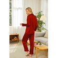 thumbnail image 5 of Avidlove Silk Satin Pajamas Women's Long Sleeve Sleepwear Soft Button Down Pj Set 2 Piece Loungewear S-XXL, 5 of 6