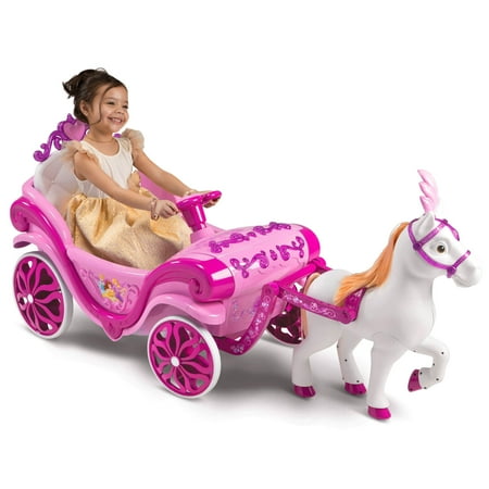 Disney Princess Girls’ Royal Horse and Carriage Girls’ Ride-On Toy by Huffy