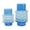 Blue Ombre Bubble Solid Round S/2 12", 9"H, variant on DecMode 12", 10", 7"H Round Orange Glass Vase with Varying Shapes and Sizes, Set of 3