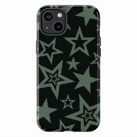 Retro Star Pattern iPhone Case – Protective Phone Cover with Edgy Pop Star Design for iPhone 16 15 14 13 12 11 Pro Max Mini Plus