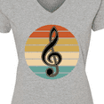 thumbnail image 4 of Inktastic Music Treble Clef Marching Band Women's V-Neck T-Shirt, 4 of 5