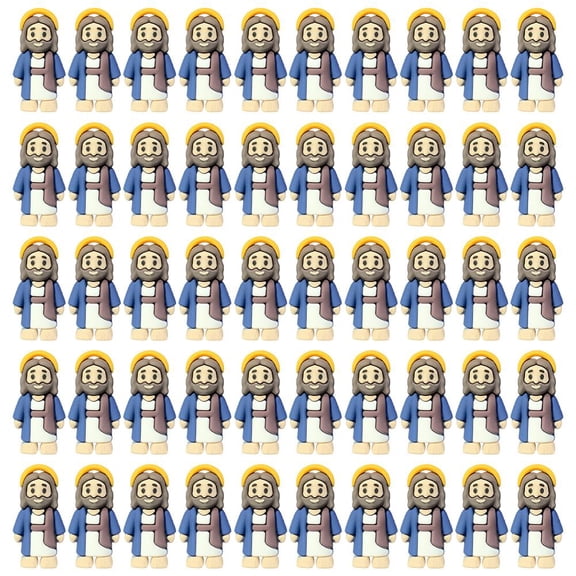50 Pcs Little Figures, Mini Figurines in Bulk,Tiny Jesuses Figures Hide and Seek Religious Party Favors Sunday School Gifts,Easter Jesuses to Hide and Seek Religious Party Favours Gift