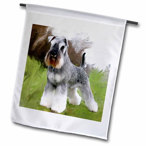 3dRose, Schnauzer, 12 x 18 inch Garden Flag