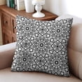 thumbnail image 4 of Luxurious 18x18 inch Decorative Pillow Cover Set - Classy Gray White Pattern for Sofa and Couch, 4 of 7