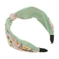 thumbnail image 5 of Unique Bargains 1 Pc Grace Cross Wide Headbands for Women Pink Light Green, 5 of 6