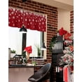 thumbnail image 3 of Christmas Curtain Valance for Windows Red Snowflake Kitchen Curtain Valances Xmas Snow Valance Curtains Window Treatments Short Curtains for Kitchen Living Room Bedroom Winter Holiday Decor 54x18, 3 of 8
