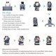 thumbnail image 4 of Portabebés, portabebés de alta calidad, portabebés elástico para recién nacidos y niños pequeños de hasta 15 kg, 100 % algodón orgánico suave para hombres y mujeres (gris oscuro) Xemadio LN-1560, 4 of 7