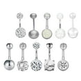 thumbnail image 3 of Tachiuwa 10PCS Lot Body Piercing Labret Tongue Eyebrow Barbells Mix Jewelry, 3 of 9