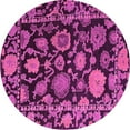 thumbnail image 1 of Ahgly Company Indoor Round Oriental Pink Traditional Area Rugs, 7' Round, 1 of 4