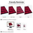 thumbnail image 7 of PiccoCasa Cotton Woven  Plaid Area Floor Rug, Red Black, 59"x35", 7 of 7