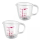 thumbnail image 1 of Tazas medidoras de café expreso,Taza medidora de café expreso con escala en el asa,Caños dobles Tazas de leche con jarra triple medidora,Vaso de vidrio transparente para mezclar café, 1 of 8