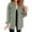 A1 Army Green, variant on Women’s Distressed Denim Jacket Long Sleeve Ripped Jean Coat with Frayed Hem, Casual Loose Fit Button Down Outerwear Army Green L